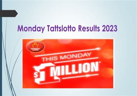 monday tattslotto results